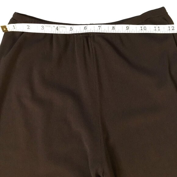 Vintage Women Chocolate Brown Sheer Mesh Two-Piece Luxe Lounge Set Flowy Soft S - Picture 8 of 9